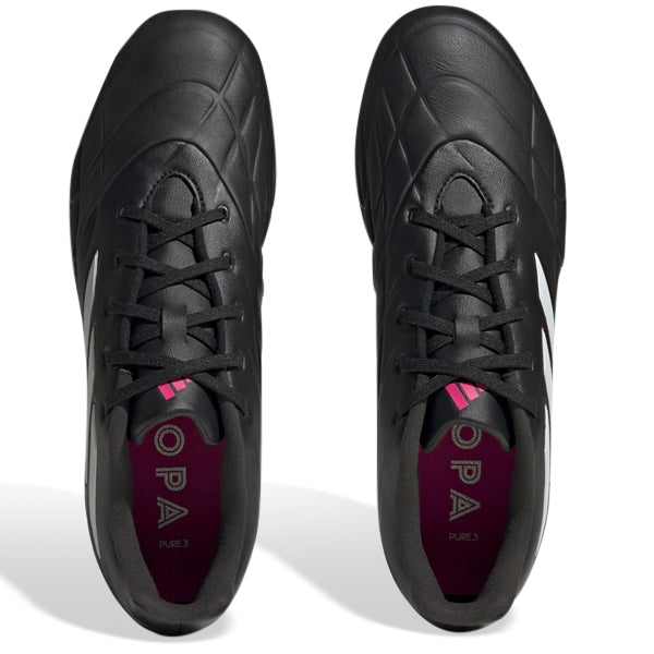 adidas Copa Pure.3 Firm Ground Soccer Cleats (Core Black/White/Pink)