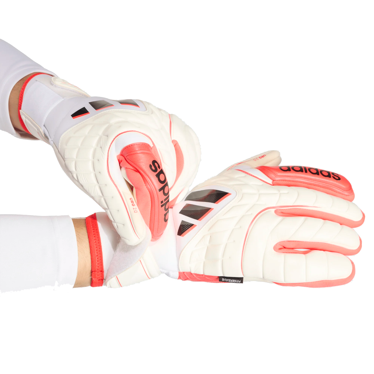 adidas Copa Pro FS Goalkeeper Gloves (White/Lucid Red/Black)
