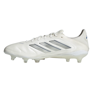 adidas Copa Pure III Elite FG Soccer Cleats (White/Silver Metallic/Bright Royal)