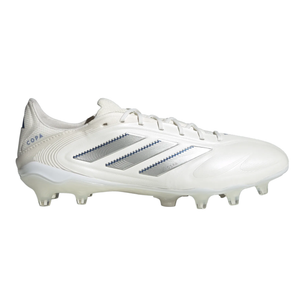 adidas Copa Pure III Elite FG Soccer Cleats (White/Silver Metallic/Bright Royal)