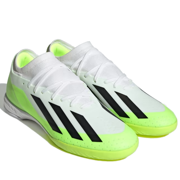 adidas Crazyfast.3 Indoor Shoes White Lucid Lemon Soccer Wearhouse