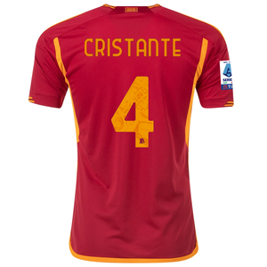 adidas Roma Bryan Cristante Home Jersey w/ Serie A Patch 23/24 (Team Victory Red)
