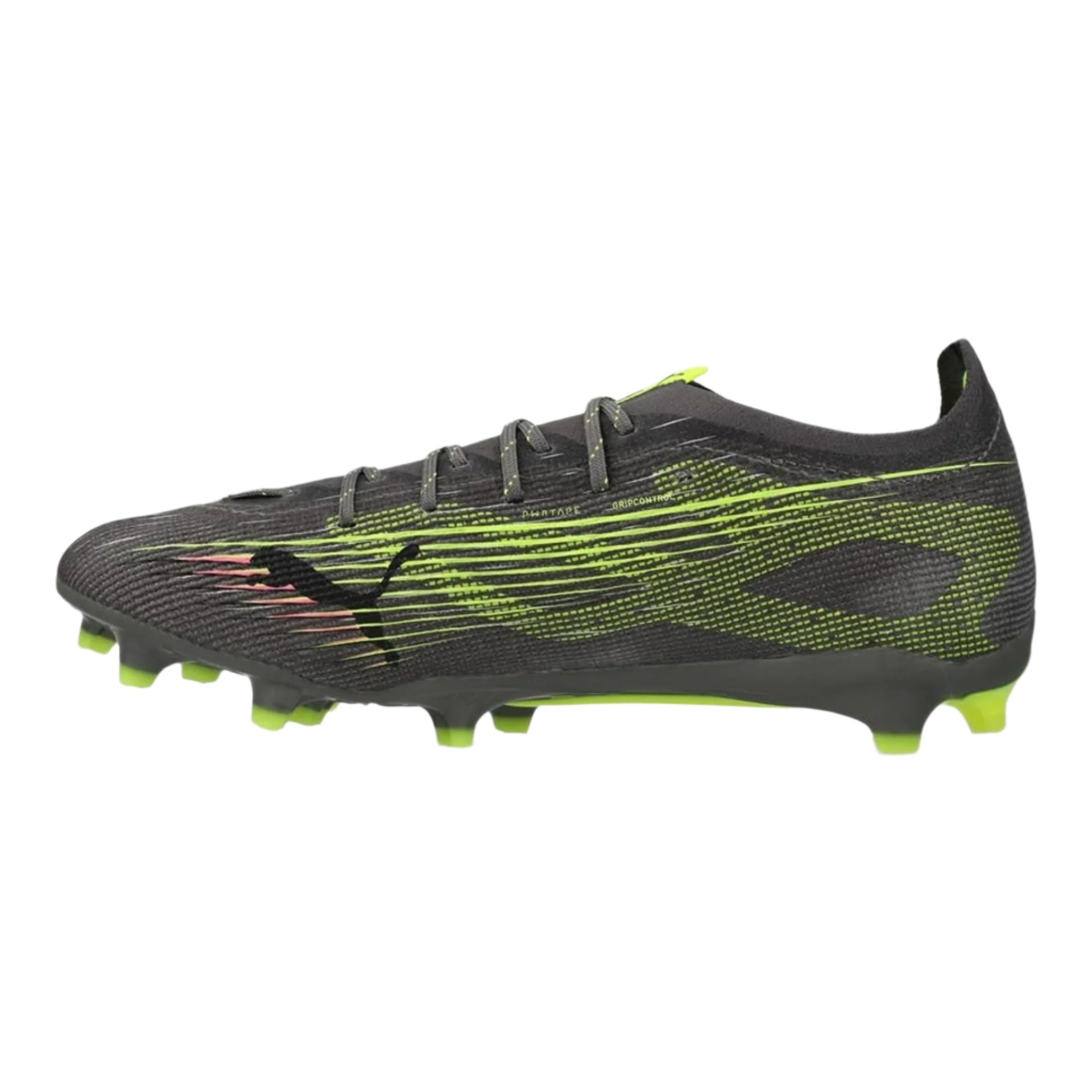 Puma Ultra 5 Pro FG/AG Soccer Cleats (Matte Aged Silver-Yellow Alert-Sun Struck)