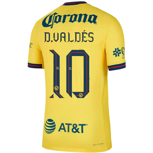 Nike Club America Authentic Diego Valdes Home Jersey 24/25 (Tour Yellow/Valerian Blue)