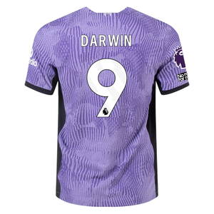 Nike Liverpool Authentic Darwin Nunez Match Vaporknit Third Jersey w/ EPL + No Room For Racism Patches 23/24 (Space Purple/White)