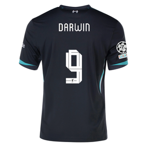 Nike Liverpool Darwin Núñez Away Jersey w/ Champions League Patches 24/25 (Night Forest/Washed Teal)