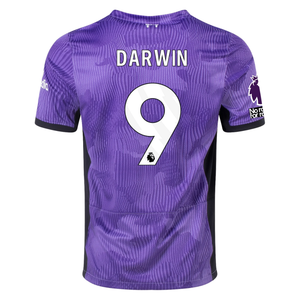 Nike Liverpool Darwin Nunez Third Jersey w/ EPL + No Room For Racism Patches 23/24 (Space Purple/White)