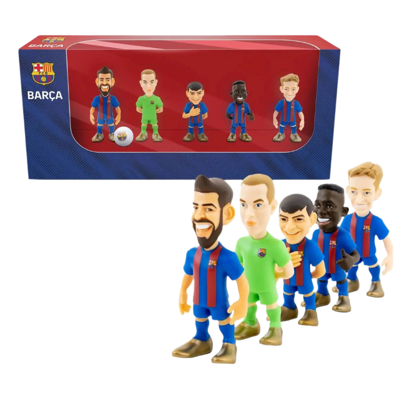 Minix FC Barcelona 5 Pack Figurines (Navy)