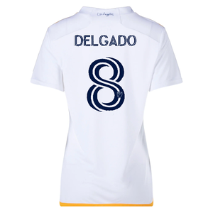 adidas Womens LA Galaxy Delgado Home Jersey 24/25 (White/Yellow/Navy)