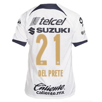 Nike Pumas UNAM Gustavo Javier del Prete Home Jersey w/ Liga MX Patch 23/24 (White/Obsidian)