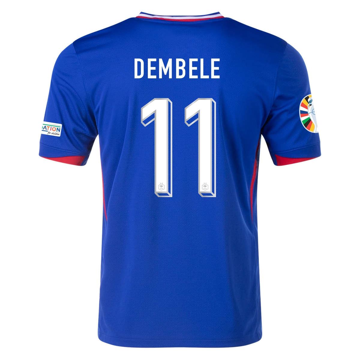 Nike France Ousmane Dembele Home Jersey w/ Euro 2024 Patches 24/25 (Br ...