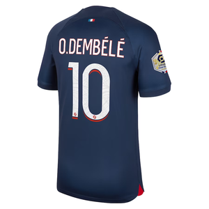 Nike Paris Saint-Germain Ousmane Dembélé Home Jersey w/ Ligue 1 Champions Patch 23/24 (Midnight Navy)