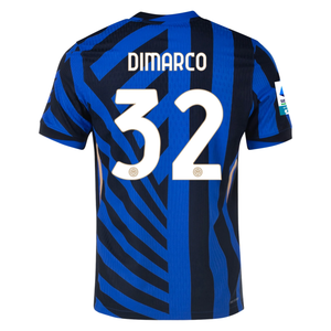 Nike Inter Milan Authentic Federico Dimarco Home Jersey w/ Serie A + Scudetto Patch 24/25 (Lyon Blue/Black)