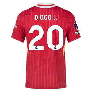 Nike Liverpool Match Authentic Diogo Jota Home Jersey w/ EPL + No Room For Racism Patches 24/25 (Gym Red/Chrome Yellow)