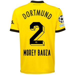 Puma Borussia Dortmund Mateu Morey Bauza Home Jersey w/ Champions League Patches 23/24 (Cyber Yellow/Puma Black)