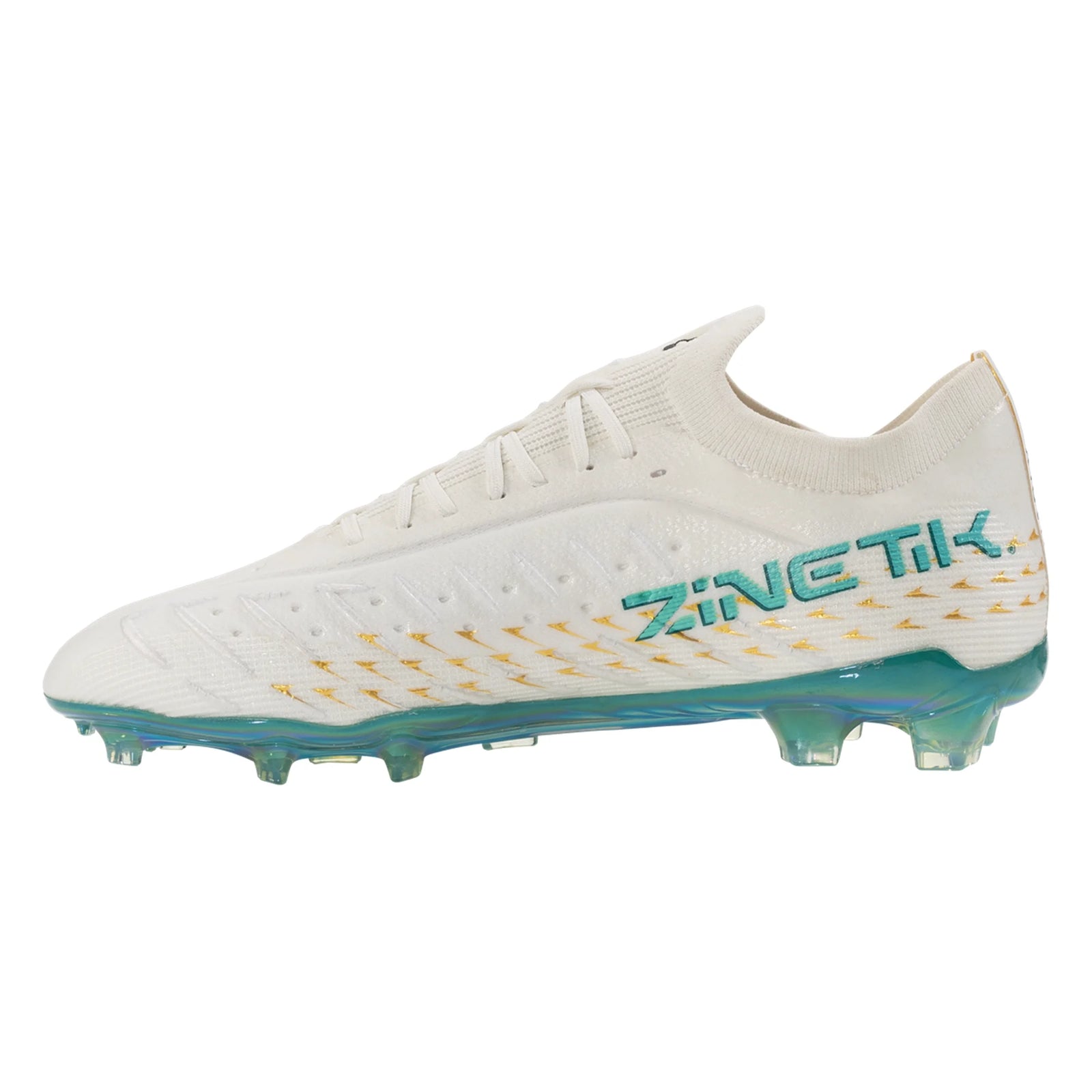 Charly Zinetik PFX Firm Ground Soccer Cleats (White/Aqua)