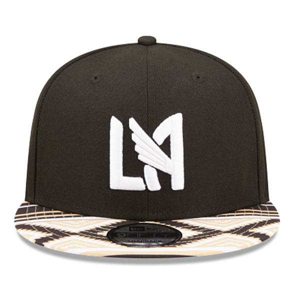 New Era LAFC Pattern 9FIFTY Snapback Hat Black Gold Multi Soccer Wearhouse