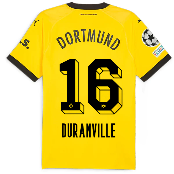 Puma Borussia Dortmund Authentic Duncanville Home Jersey w/ Champions ...