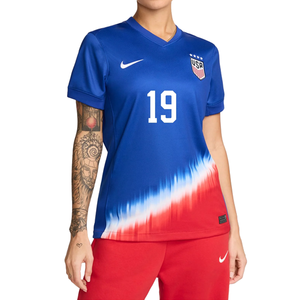 Nike Womens United States Crystal Dunn Away Jersey 24/25 (Old Royal/White)