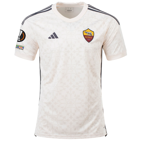 Image of adidas A.S Roma Away Jersey w/ Europa League Patches 23/24 (Beige)