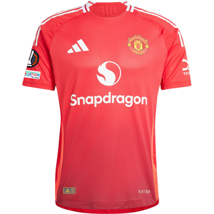 adidas Manchester United Authentic Kobbie Mainoo Home Jersey w/ Europa League Patches 24/25 (MUFC Red/Bright Red)