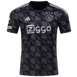 adidas Ajax Steven Bergwijn Third Jersey w/ Europa League Patches 23/24 (Black)