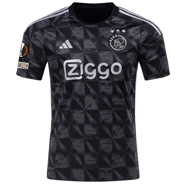 Adidas Ajax Carlos Forbs Third Jersey w/ Europa League Patches 23/24 (Black) Size XXL