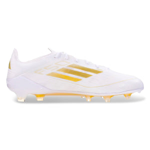 adidas F50 Elite FG Soccer Cleats (White/Metallic Gold)