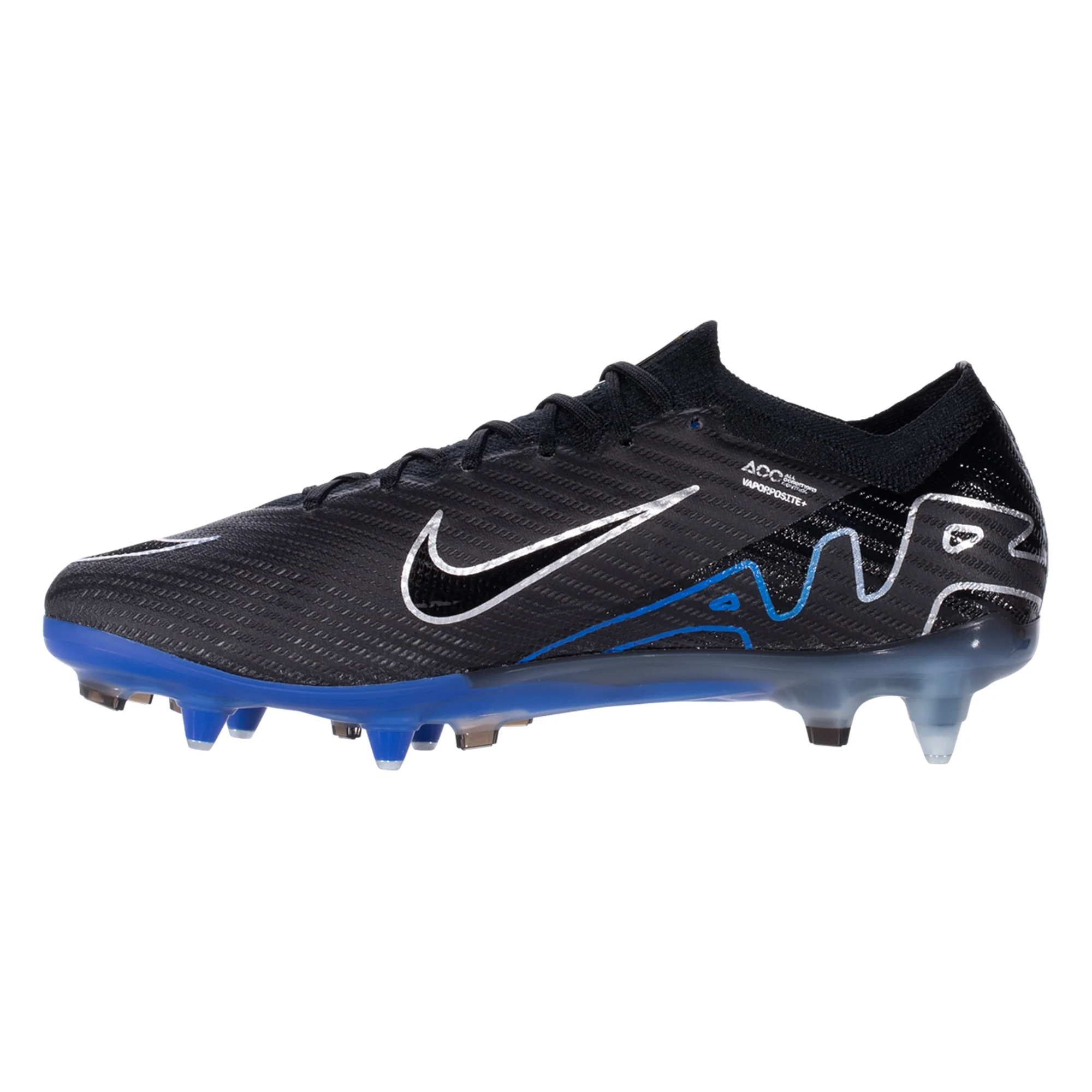 Nike Zoom Vapor 15 Elite Firm Ground Soccer Cleats (Black/Chrome-Hyper ...