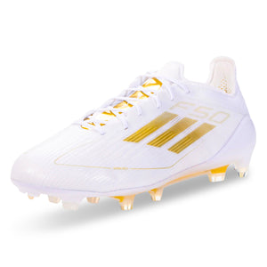 adidas F50 Elite FG Soccer Cleats (White/Metallic Gold)