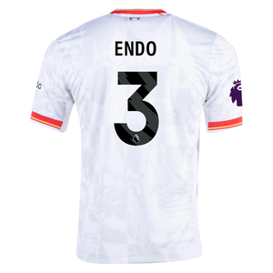 Nike Liverpool Wataru Endō Third Jersey w/ EPL Patch 24/25 (White/Pure Platinum)