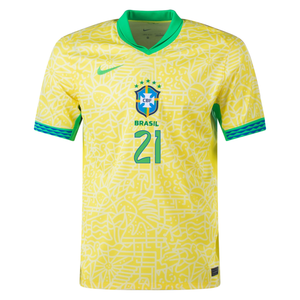 Nike Brazil Authentic Endrick Home Jersey 24/25 (Dynamic Yellow/Lemon Chiffon/Green Spark)