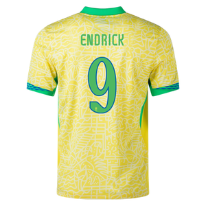 Nike Brazil Authentic Endrick Home Jersey 24/25 (Dynamic Yellow/Lemon Chiffon/Green Spark)