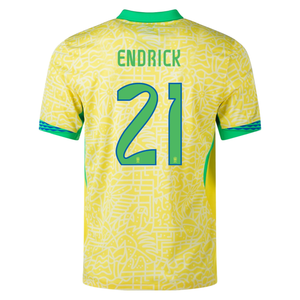 Nike Brazil Authentic Endrick Home Jersey 24/25 (Dynamic Yellow/Lemon Chiffon/Green Spark)