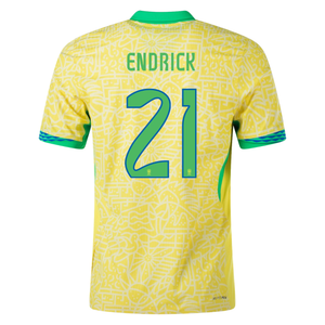 Nike Mens Brazil Endrick Home Jersey 24/25 (Dynamic Yellow/Lemon Chiffon/Green Spark)