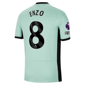 Nike Chelsea Enzo Fernandez Third Jersey w/ EPL + No Room For Racism Patches 23/24 (Mint Foam/Black)