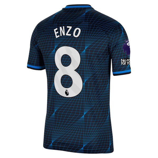 Nike Chelsea Enzo Fernandez Away Jersey w/ EPL + No Room For Racism Pa ...