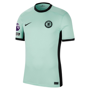 Nike Chelsea Moises Caicedo Third Jersey w/ EPL + No Room For Racism Patches 23/24 (Mint Foam/Black)
