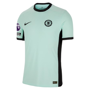 Nike Chelsea Authentic Cole Palmer Match Vaporknit Third Jersey w/ EPL + No Room For Racism Patches 23/24 (Mint Foam/Black)