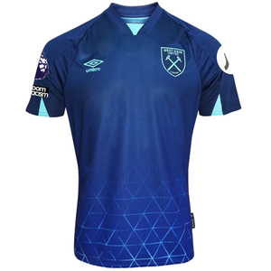 Umbro West Ham Aaron Cressell Third Jersey w/ EPL + No Room For Racism Patches 23/24 (Navy/Sky Blue)