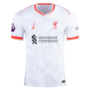 Nike Liverpool Alexis Mac Allister Third Jersey w/ EPL Patch 24/25 (White/Pure Platinum)