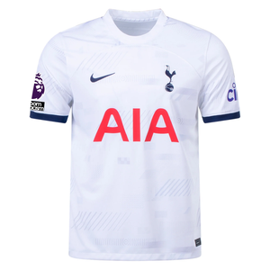 Nike Tottenham Harry Kane Home Jersey w/ EPL + No Room For Racism Patches  23/24 (White/Binary Blue)