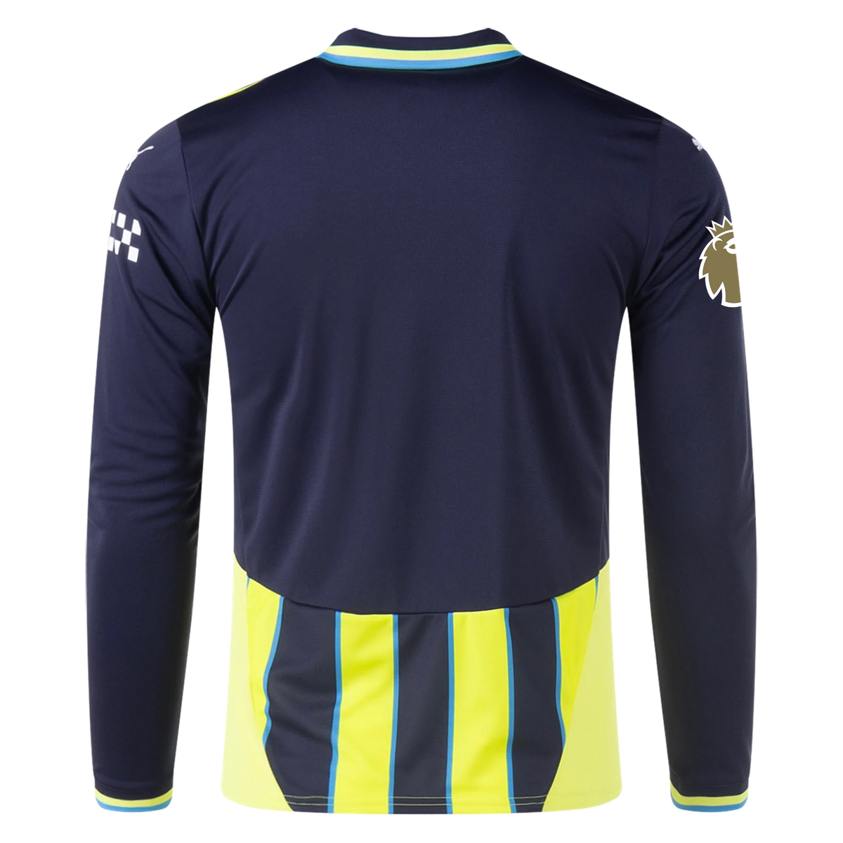 Puma Manchester City Long Sleeve Away Jersey w/ EPL + Club World Cup Patch 24/25 (New Navy/Yellow Glow)