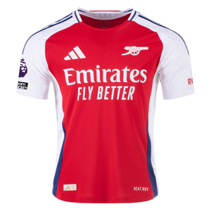 adidas Arsenal Authentic Gabriel Jesus Home Jersey w/ EPL + No Room For Racism Patches 24/25 (Better Scarlet/White)