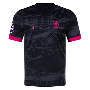 Nike Chelsea Enzo Fernandez Third Jersey w/ EPL Patch 24/25 (Anthracite/Pink Prime)