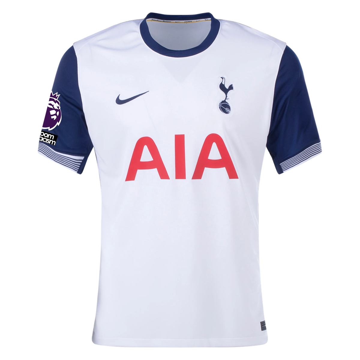 Nike Tottenham Son Home Jersey w/ EPL + No Room For Racism Patches 24/25 (White/Binary Blue)