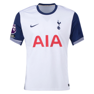 Nike Tottenham Dejan Kulusevski Home Jersey w/ EPL + No Room For Racism Patches 24/25 (White/Binary Blue)