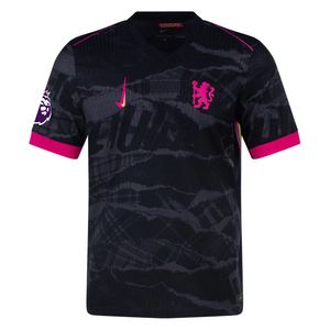 Nike Chelsea Authentic Ben Chilwell Third Jersey w/ EPL Patch 24/25 (Anthracite/Pink Prime)