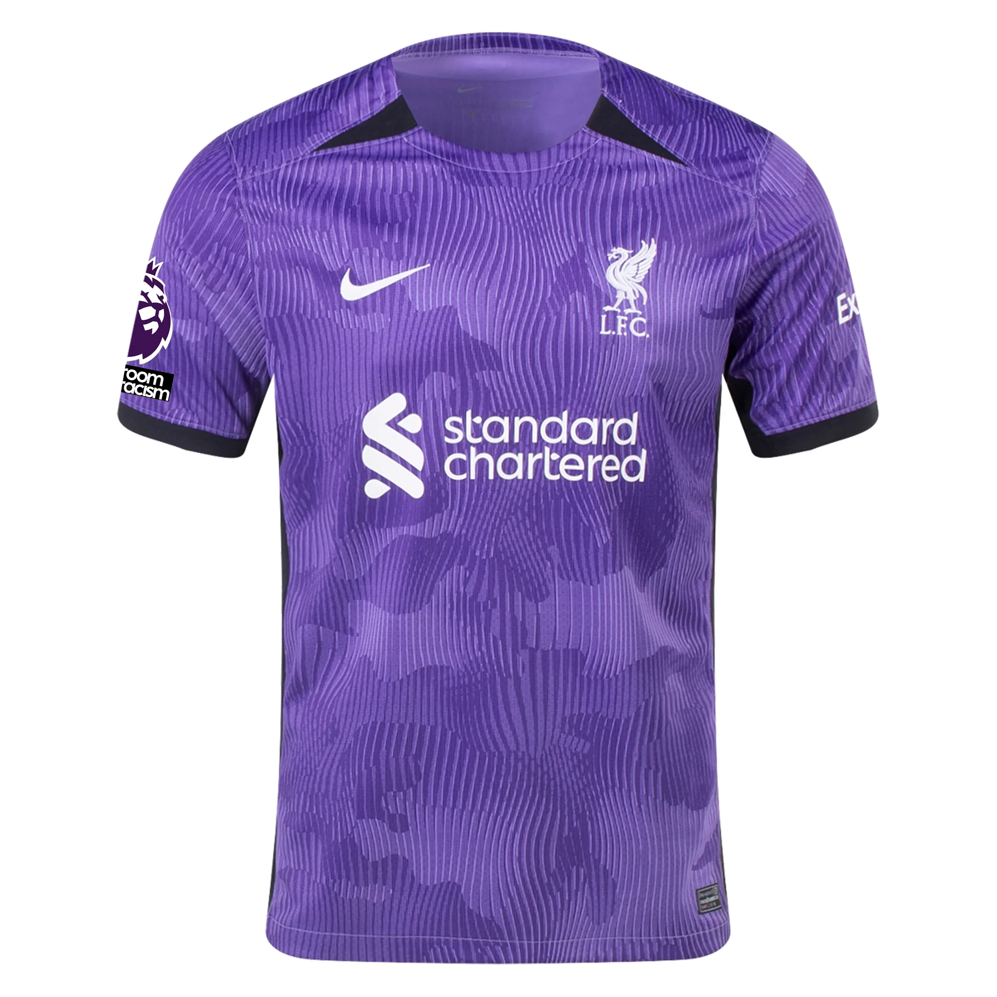 Nike Liverpool Luis Diaz Third Jersey w/ EPL + No Room for Racism Patches 23/24 (Space Purple/White) Size L