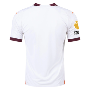Puma Manchester City Away Jersey w/ EPL + No Room For Racism Patches 23/24 (Puma White/Aubergine)